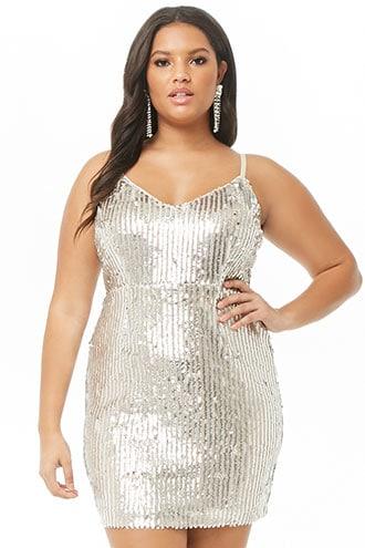 Forever21 Plus Size Sequin Cami Mini Dress