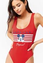 Forever21 Mickey Mouse Graphic One-piece Swimsuit