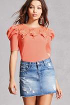 Forever21 Puff Sleeve Floral Top