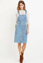 Love21 Women's  Contemporary Buttoned Overall Dress