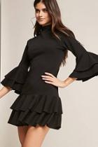 Forever21 Tiered Bell-sleeve Flounce Dress