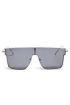 Forever21 Men Flat-top Shield Sunglasses