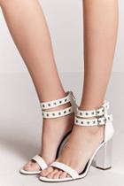 Forever21 Faux Leather Grommet-buckle Heels