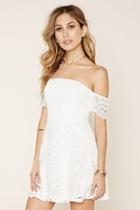 Forever21 Women's  Crochet Off-the-shoulder Dress
