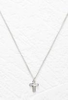 Forever21 Cutout Cross Necklace (silver)