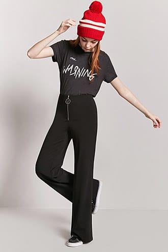 Forever21 Pull-ring High-rise Pants