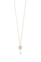 Forever21 Rhinestone-embellished Key Pendant Chain Necklace