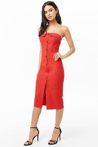 Forever21 Faux Button Tube Dress