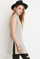Forever21 Side-slit Mock Neck Sweater