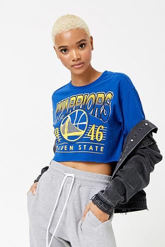 Forever21 Golden State Warriors Raw-cut Crop Tee