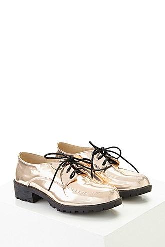 Forever21 N.y.l.a. Metallic Oxfords