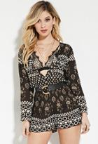 Forever21 Women's  Raga Floral Print Romper