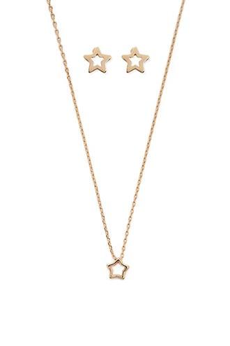 Forever21 Star Stud Earrings & Necklace Set