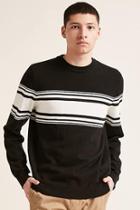 Forever21 Ribbed-trim Stripe Sweater