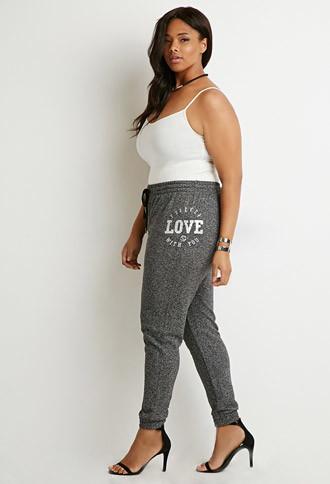 Forever21 Plus Love Heathered Sweatpants