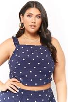 Forever21 Plus Size Polka Dot Crop Top