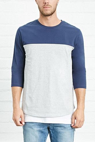 21 Men Men's  Colorblocked Knit Tee