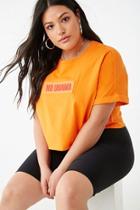 Forever21 Plus Size No Drama Graphic Crop Top