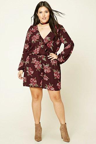 Forever21 Plus Size Floral Ruffle Romper