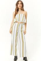 Forever21 Geo-striped Wide-leg Pants