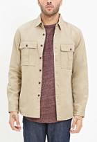 21 Men Men's  Two-pocket Cotton Shirt (khaki)