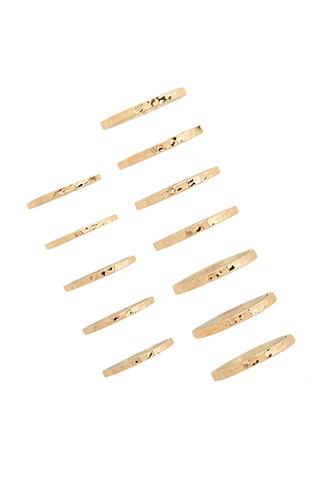 Forever21 Gold Hammered Ring Set