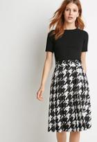 Love21 Abstract Houndstooth Print Skirt