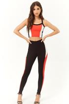 Forever21 Colorblock Ribbed Crop Top & Pants Set