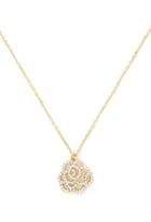 Forever21 Rhinestone Rose Charm Necklace