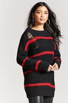 Forever21 Distressed Striped Sweater