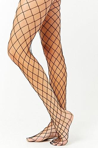 Forever21 Spandex Diamond Net Tights