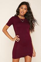 Forever21 Women's  Surplice Hem T-shirt Dress