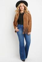 Forever21 Plus Frayed Flare Jeans
