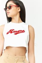Forever21 Amore Graphic Crop Top