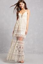 Forever21 Embroidered Mesh Maxi Dress