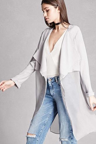 Forever21 Drape-front Duster Jacket