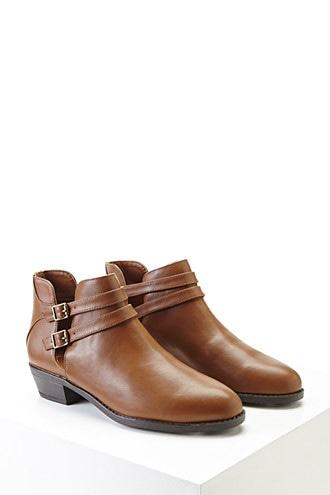 Forever21 Double Buckle Ankle Boots