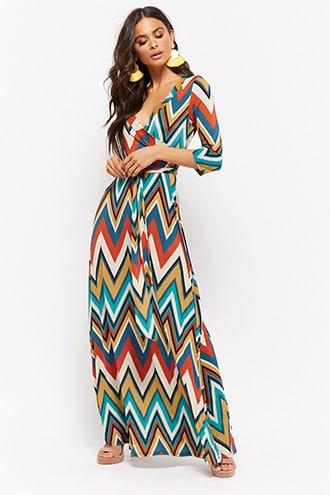 Forever21 Chevron Print Maxi Dress