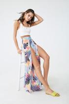 Forever21 Tropical Floral Print Tulip Pants