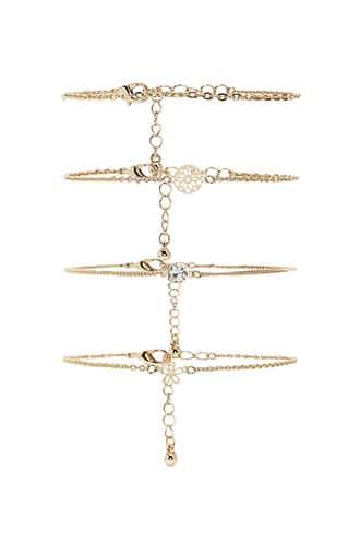 Forever21 Cutout Disc Bracelet Set