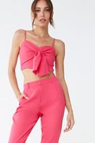 Forever21 Tie-front Cropped Cami & Pant Set