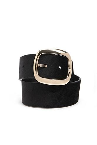 Forever21 Square Buckle Velvet Belt