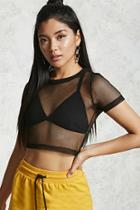 Forever21 Cropped Fishnet Tee