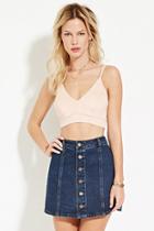 Forever21 Women's  Faux Suede Cropped Cami