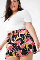 Forever21 Plus Size Floral Dolphin Shorts
