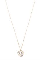 Forever21 Gold & Clear Geo Cutout Pendant Necklace