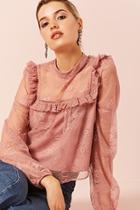 Forever21 Lace Ruffle Top