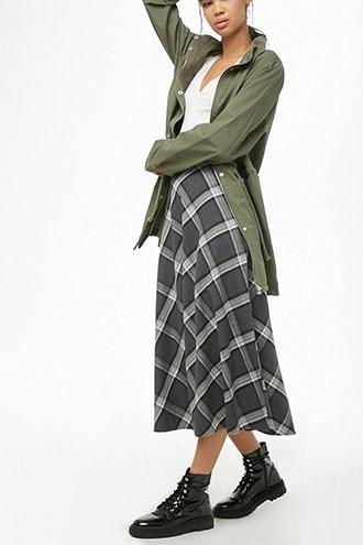 Forever21 Argyle Midi Skirt