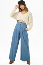 Forever21 Chambray Wide-leg Pants