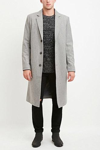 Forever21 Women's  Wool-blend Longline Coat